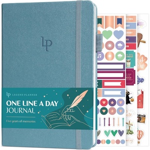 image:imageLegend One Line a Day 5Year Journal  Undated One Day at a Time Journal with Stickers  Hardcover FiveYear Book to Write Daily Sentence with Memory amp Reflection 58 x 83 Forest GreenAquamarine